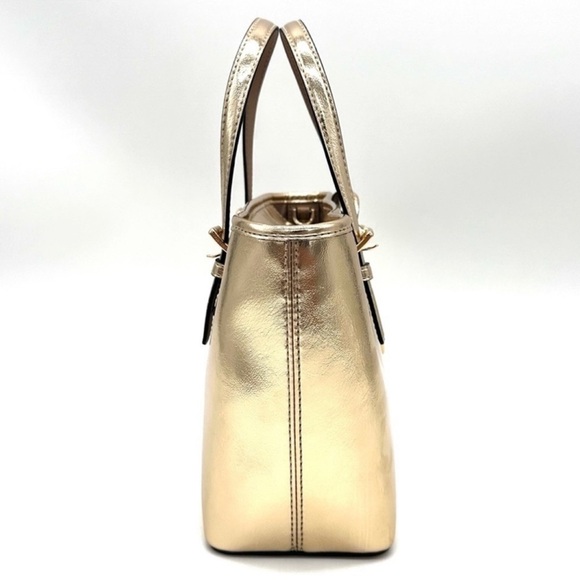 Michael Kors Jet Set Travel XS TZ Tote Bag Gold - Picture 4 of 12